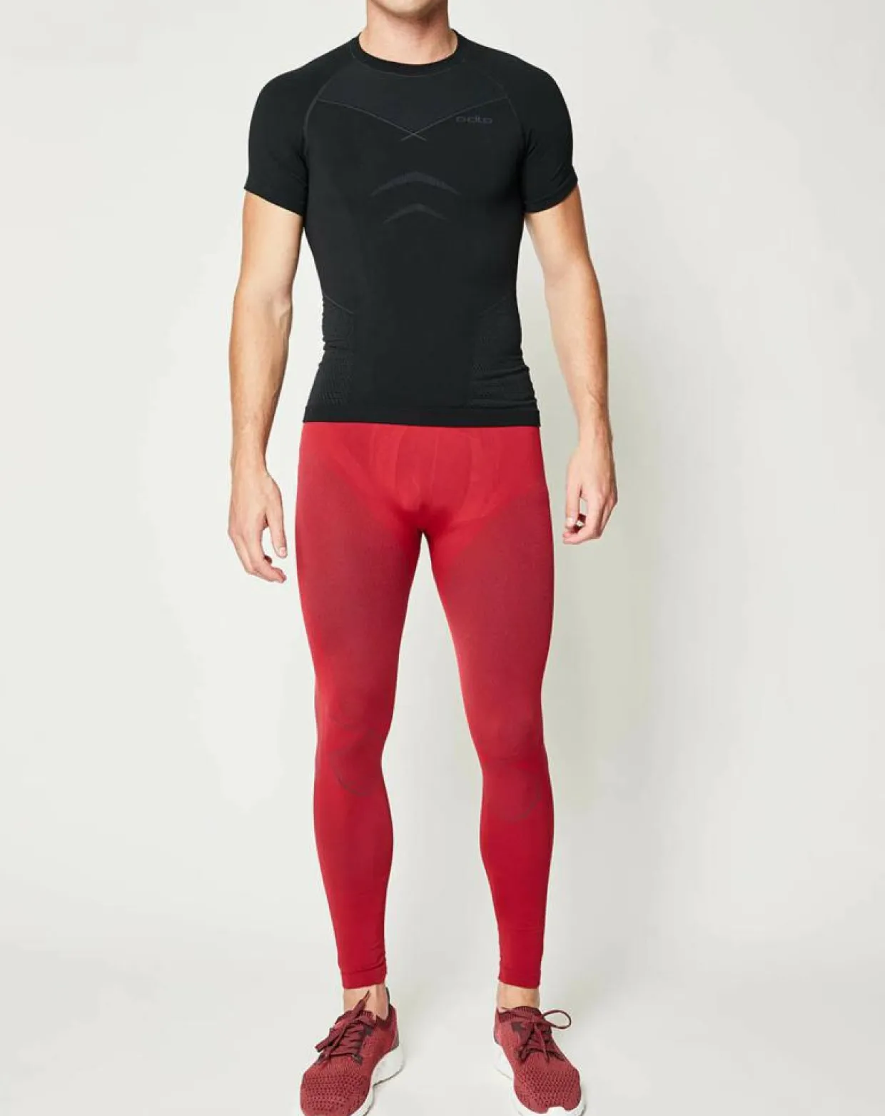 Homme Odlo Pantalons^Collant technique Evolution Warm jester rouge