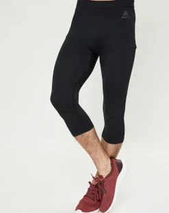 Homme Odlo Pantalons^Collant technique Evolution Warm noir/gris béton