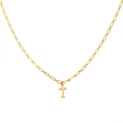 Femme Nilaï Paris Colliers^Collier Alphabet T en Laiton doré