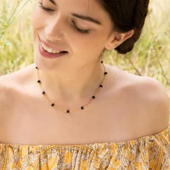 Femme Moonstone Colliers^Collier Elisa Jade en laiton doré