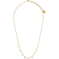 Collier en Acier & Cristal doré/blanc-Clio blue Clearance