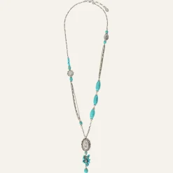Femme Reminiscence Colliers^Collier Ethnic Howlite argenté