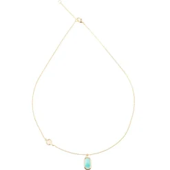 Collier Inés Quartz & Amazonite en laiton doré-Moonstone Discount