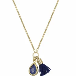 Collier Johanna Lapis bleu en laiton doré-Moonstone Hot