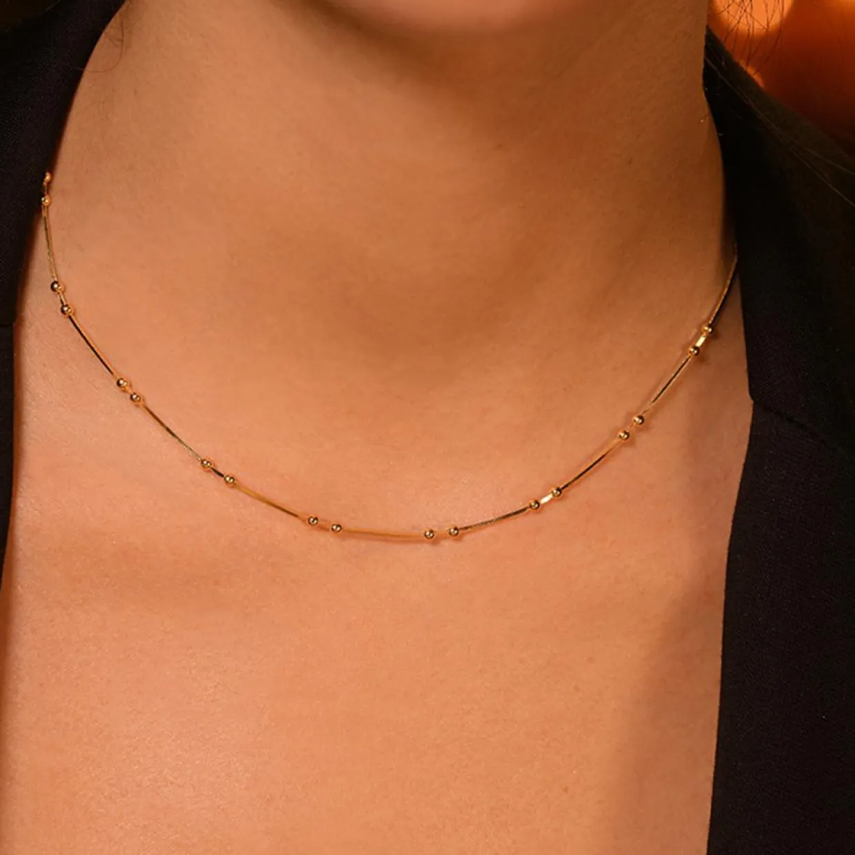 Collier Oria en Argent doré-By Rafaella Clearance