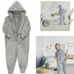 Combinaison enfant Sherpa grise - 94x2x115 cm-Home Deco Factory Best