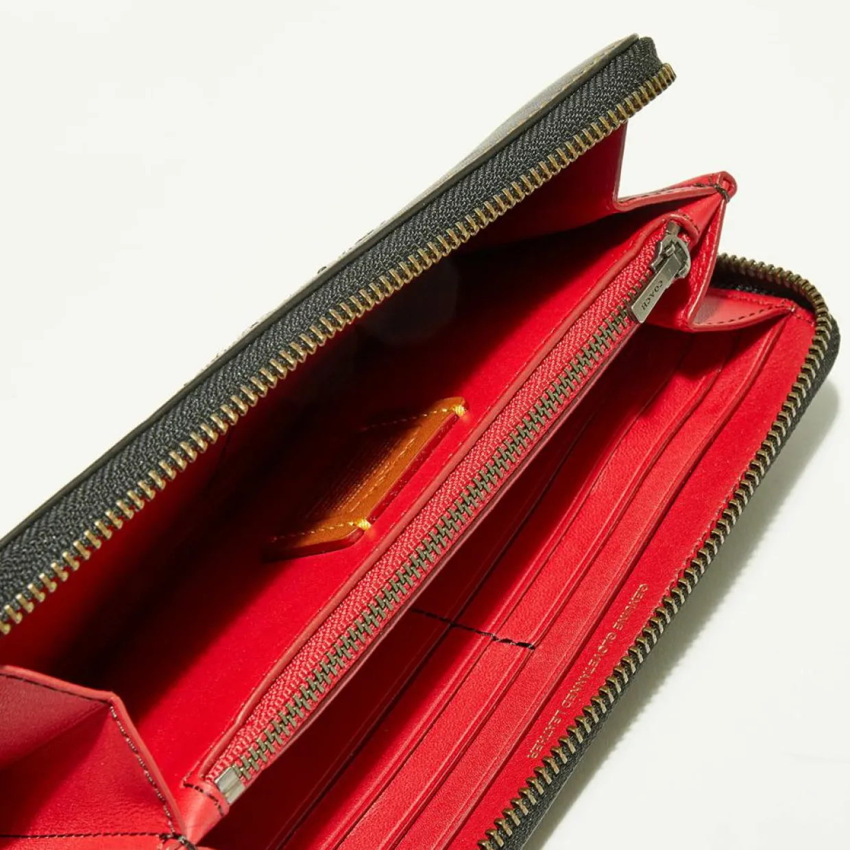 Femme Coach Porte-Monnaie Et Portefeuilles^Compagnon en Cuir Accordion sequins noir - 9.9x18.9 cm