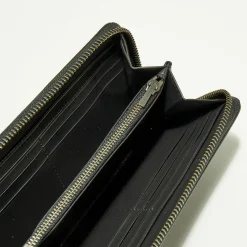 Homme Coach Portefeuilles^Compagnon Homme en Cuir croco Accordion noir - 9.9x18.9 cm