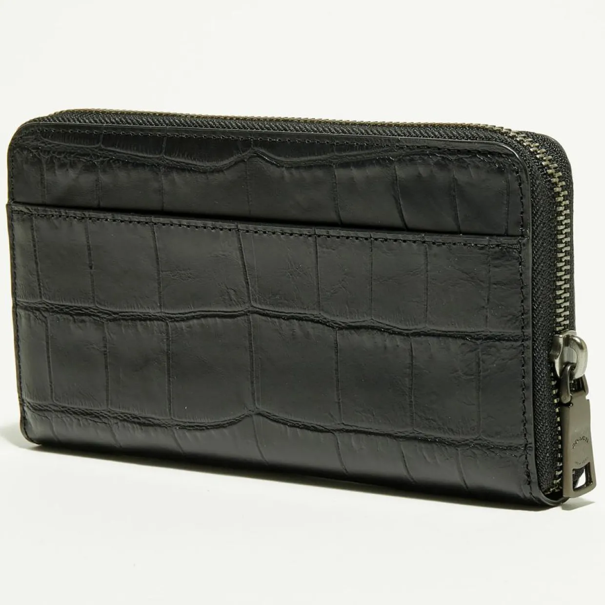 Homme Coach Portefeuilles^Compagnon Homme en Cuir croco Accordion noir - 9.9x18.9 cm