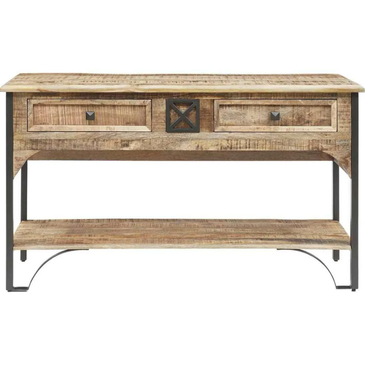 Bois & Chiffons Tables^Console 2 tiroirs manguier pondicherry marron - 130x40x75 cm