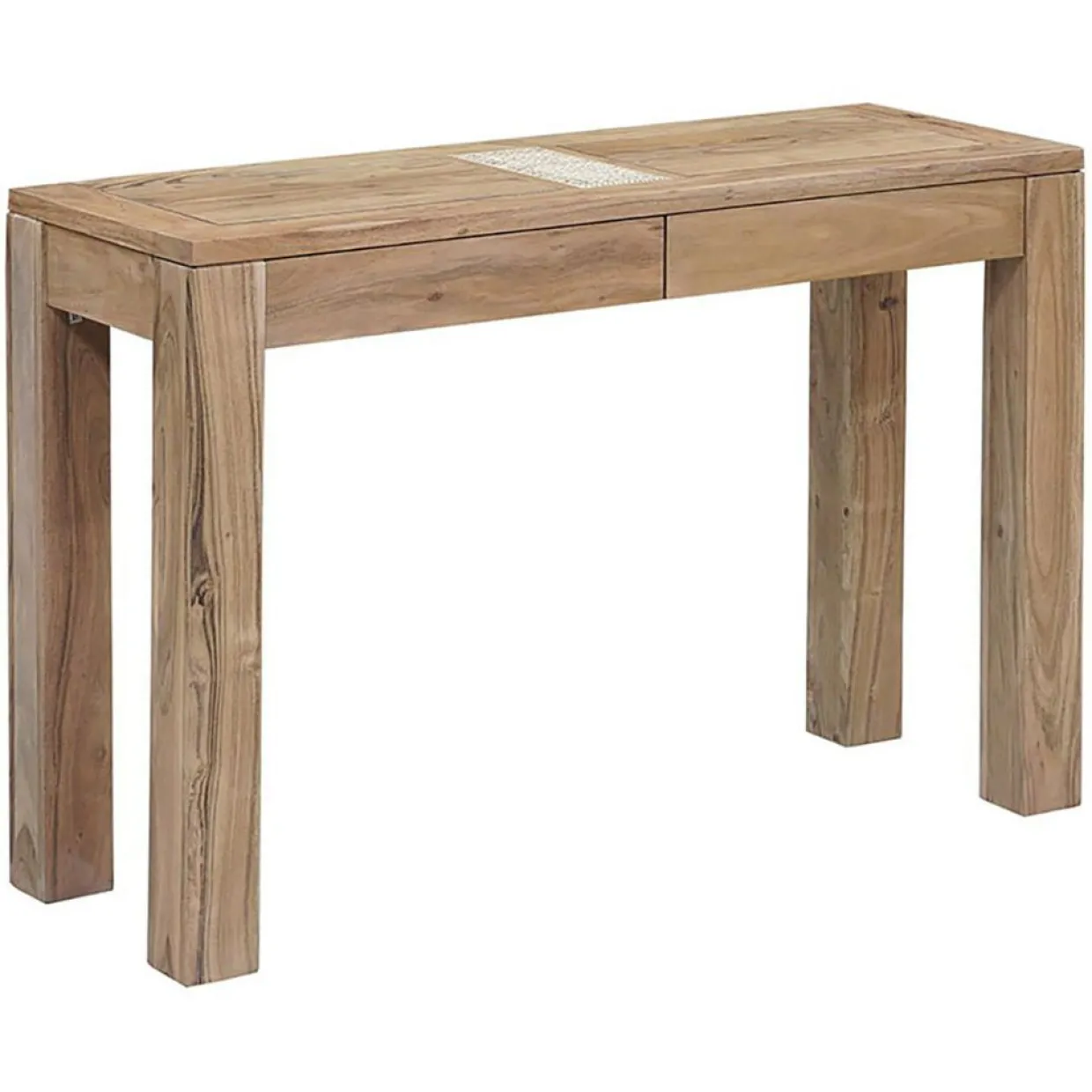 Bois & Chiffons Tables^Console bois nature plateau cannage acacia tatoo naturel - 110x40x75 cm