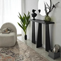 Wooden Art Meubles De Rangement^Console Cleopatra anthracite - 100x83x28 cm
