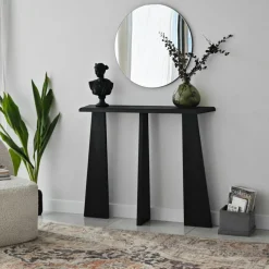Wooden Art Meubles De Rangement^Console Cleopatra anthracite - 100x83x28 cm