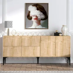 Wooden Art Meubles De Rangement^Console Laika chêne saphir - 180x80x40 cm