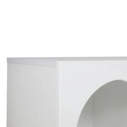 Wooden Art Meubles De Rangement^Console Liva blanche - 120x74x37 cm
