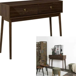 Console Tiffany marron - 109x41.5x9.7 cm-Home Deco Factory Clearance
