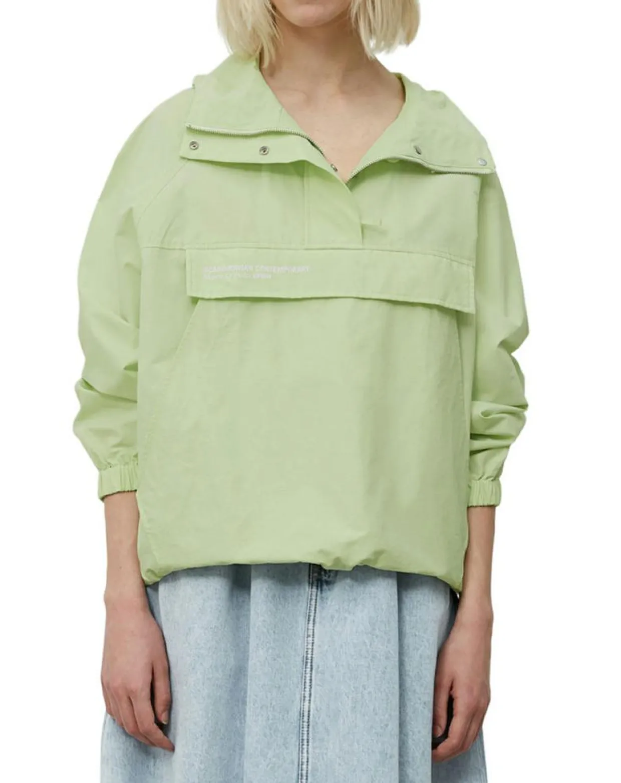 Femme Marc O'Polo Vestes, Blousons^Coupe Vent à Capuche Grande Poche vert fluo