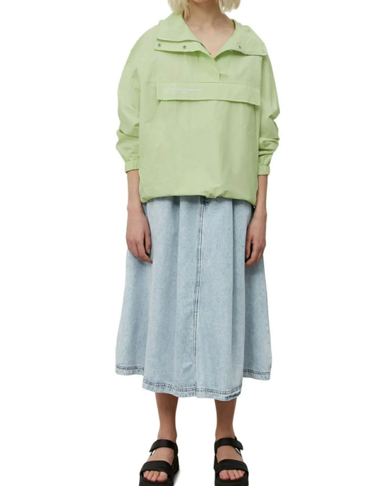 Femme Marc O'Polo Vestes, Blousons^Coupe Vent à Capuche Grande Poche vert fluo