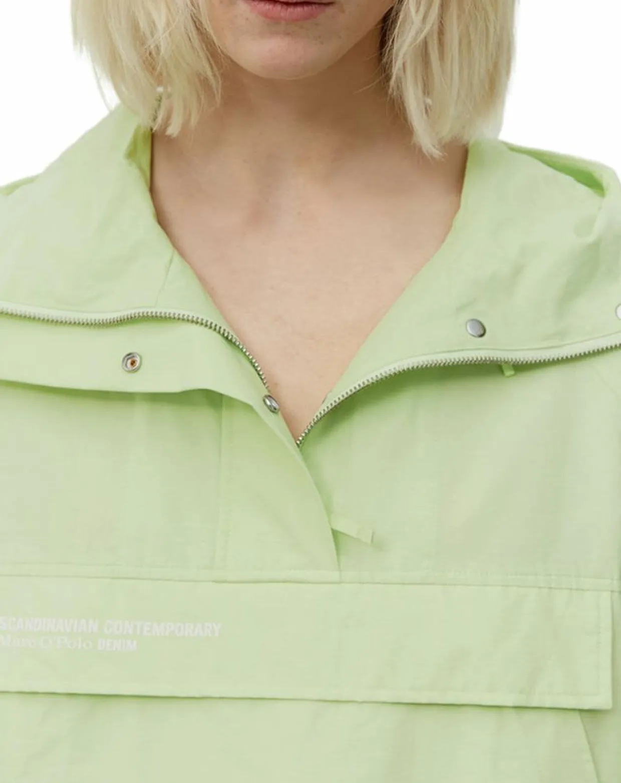 Femme Marc O'Polo Vestes, Blousons^Coupe Vent à Capuche Grande Poche vert fluo