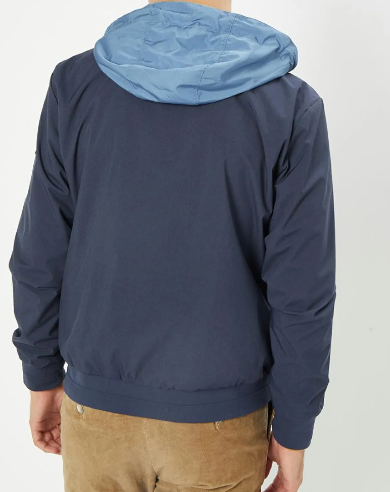 Coupe-vent réversible à capuche bleu-Hackett London New