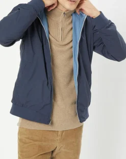 Coupe-vent réversible à capuche bleu-Hackett London New