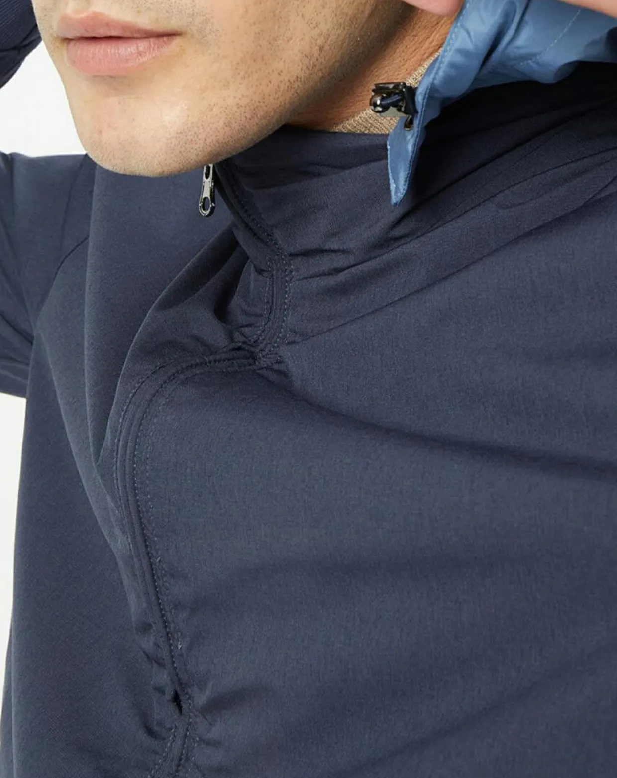 Coupe-vent réversible à capuche bleu-Hackett London New