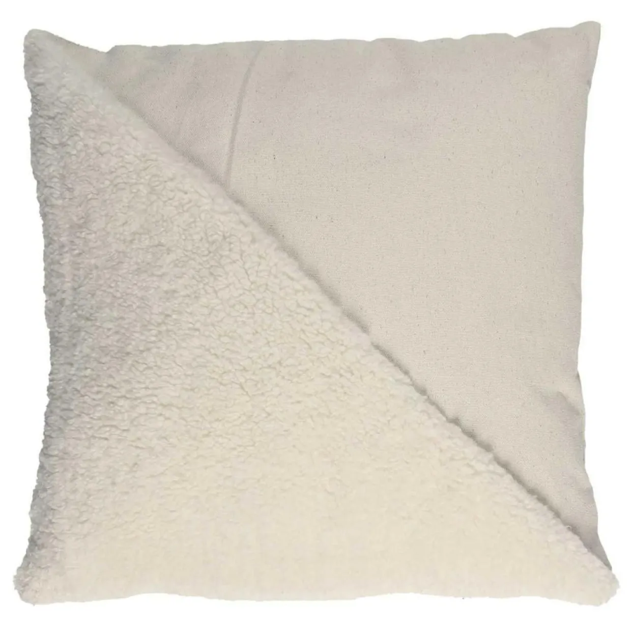 Home Deco Factory Coussins, Galettes De Sièges^Coussin bouclette beige - 40x40 cm