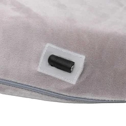 Coussin de posture massant et chauffant gris - 43x7.5x36 cm-Sensly Clearance