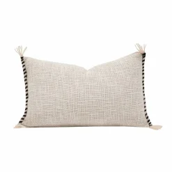 Bed and Philosophy Coussins, Galettes De Sièges^Coussin en coton flammé naturel 25x40cm