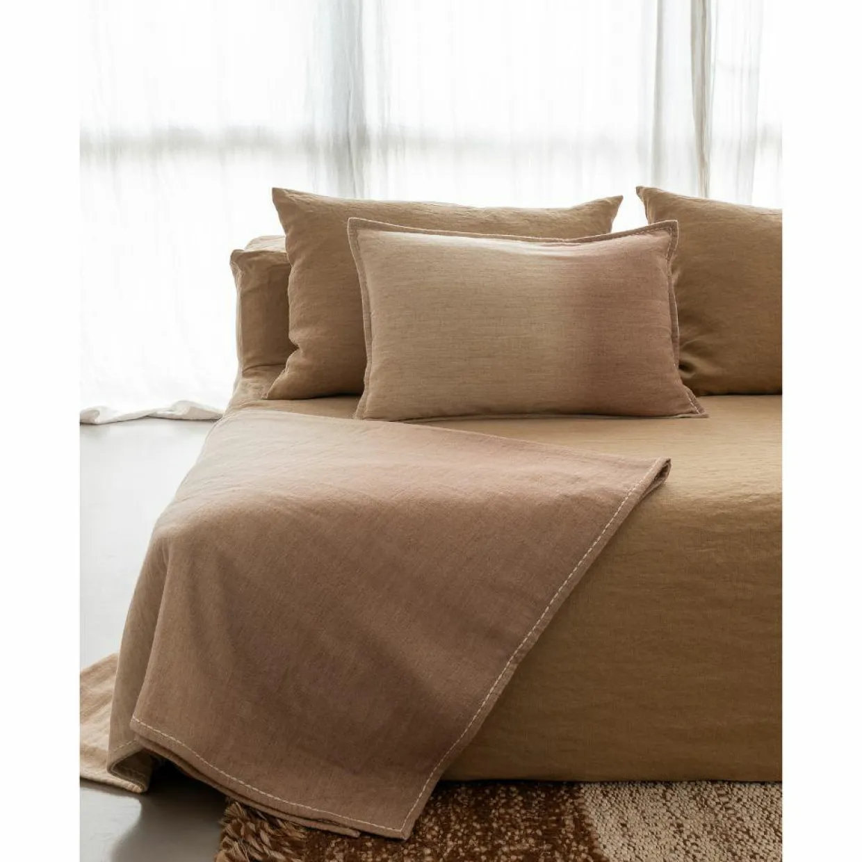 Bed and Philosophy Linge De Lit, Ensembles^Coussin en laine beige 40x60cm