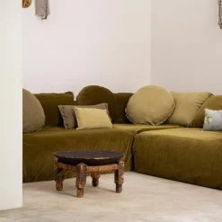 Coussin en lin changeant forêt 30x60cm-Bed and Philosophy Discount