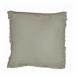 Bed and Philosophy Linge De Lit, Ensembles^Coussin en lin frangé naturel 80x80cm