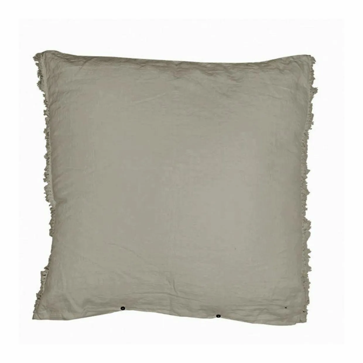Bed and Philosophy Linge De Lit, Ensembles^Coussin en lin frangé naturel 80x80cm
