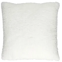 Coussin imprimé sherpa Crush blanc/beige - 40x9x40 cm-Home Deco Factory Outlet