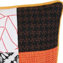Home Deco Factory Coussins, Galettes De Sièges^Coussin patchwork dehoussable 40x40cm