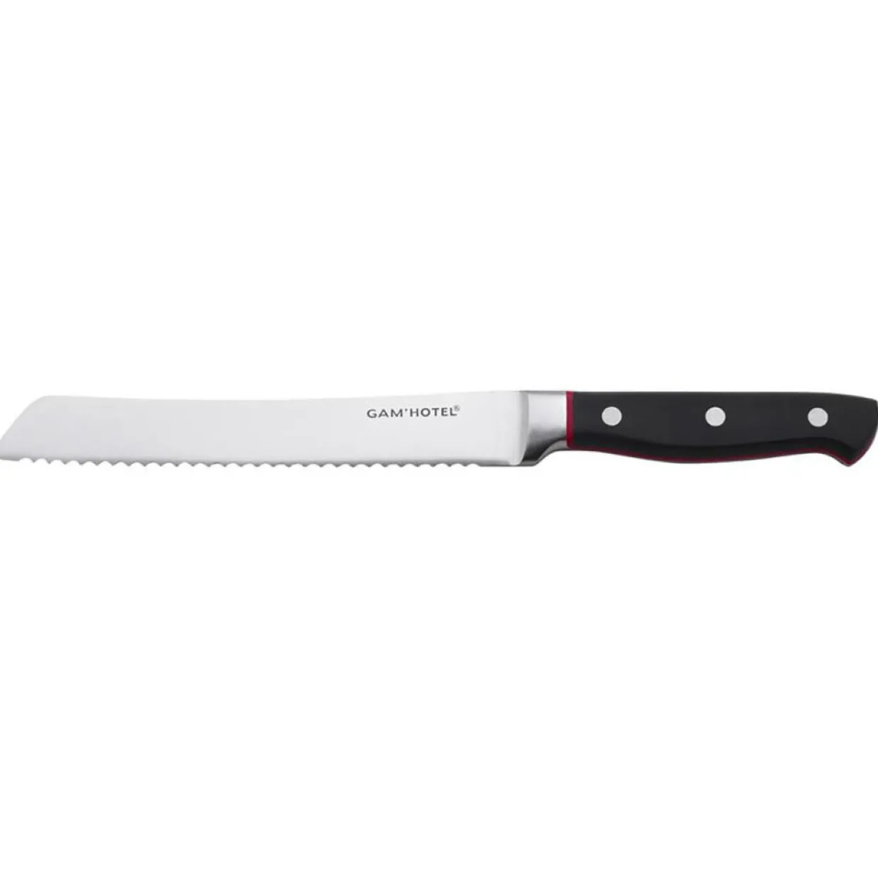 Couteau à pain Hiro noir/rouge - 33.5 cm-Gam'Hotel Best