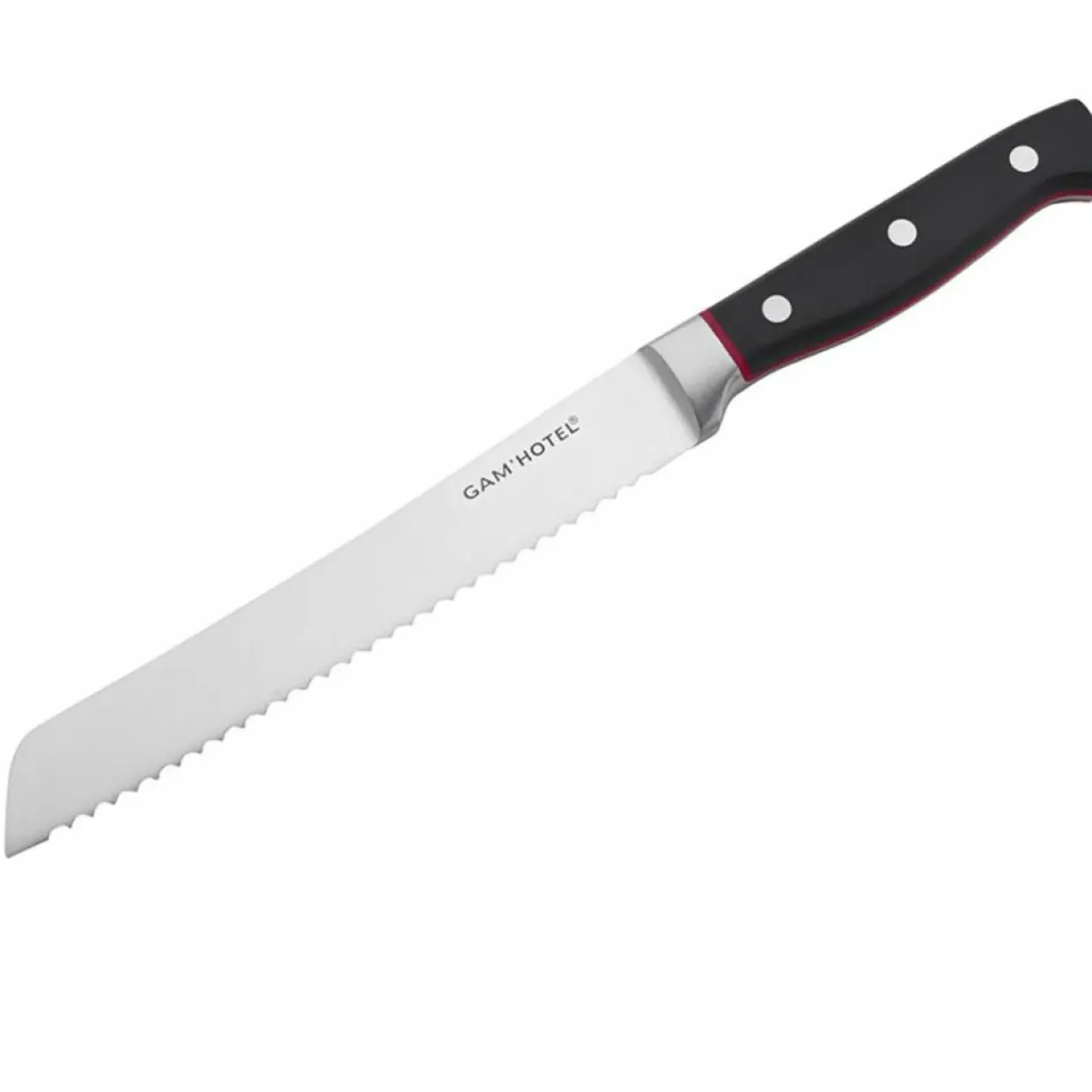 Couteau à pain Hiro noir/rouge - 33.5 cm-Gam'Hotel Best
