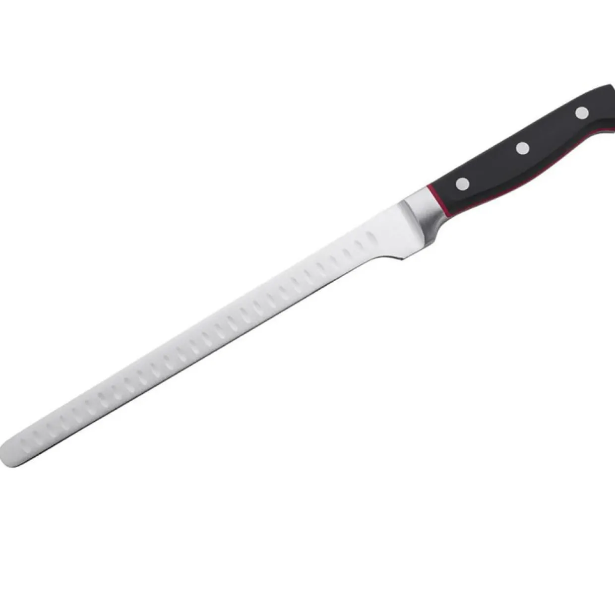 Gam'Hotel Couteaux^Couteau à saumon ou à jambon Hiro noir/rouge - 38.5 cm