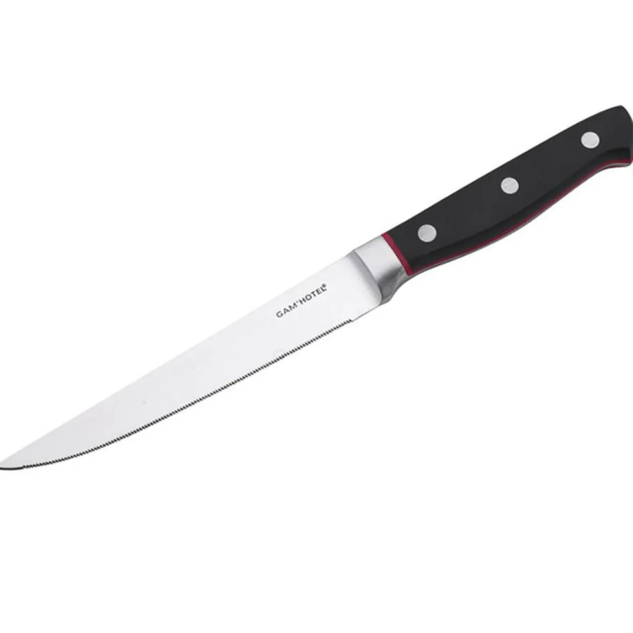 Couteau d'office Hiro noir/rouge - 24.5 cm-Gam'Hotel Clearance