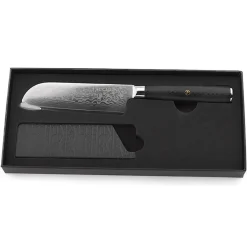 Fauchon Couteaux^Couteau santoku Damas noir - 25.5 cm