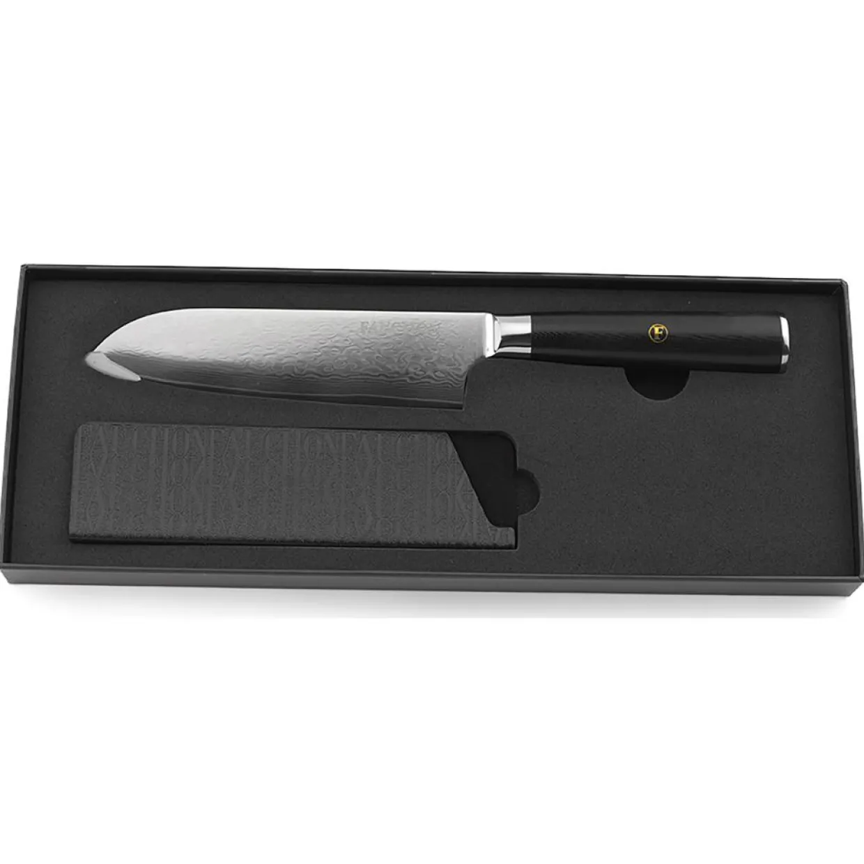Fauchon Couteaux^Couteau santoku Damas noir - 29.5 cm