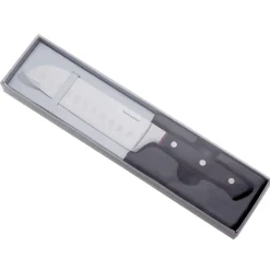 Couteau santoku Hiro noir/rouge - 25.5 cm-Gam'Hotel