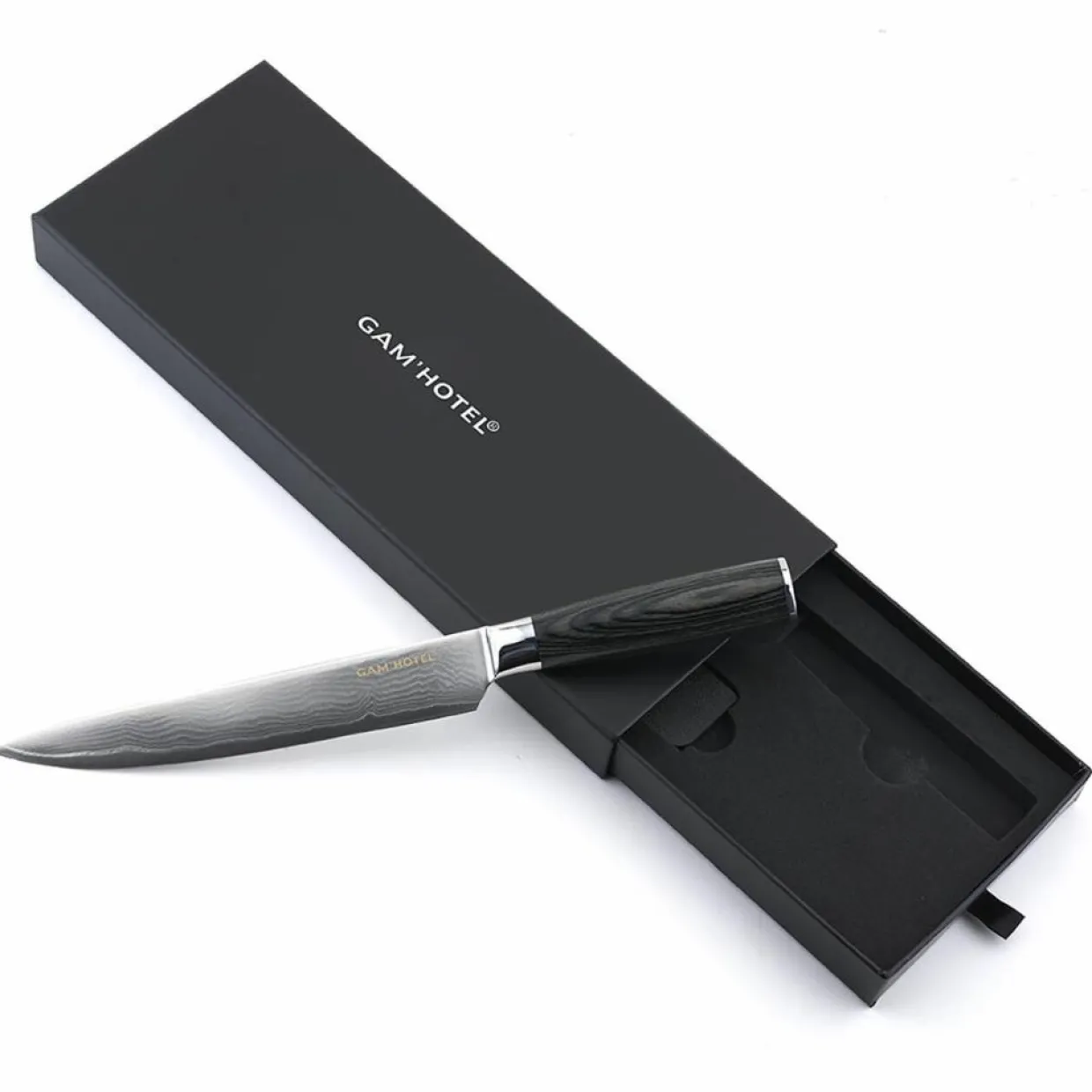 Couteau trancher Damarus noir - 32.5 cm-Gam'Hotel Outlet