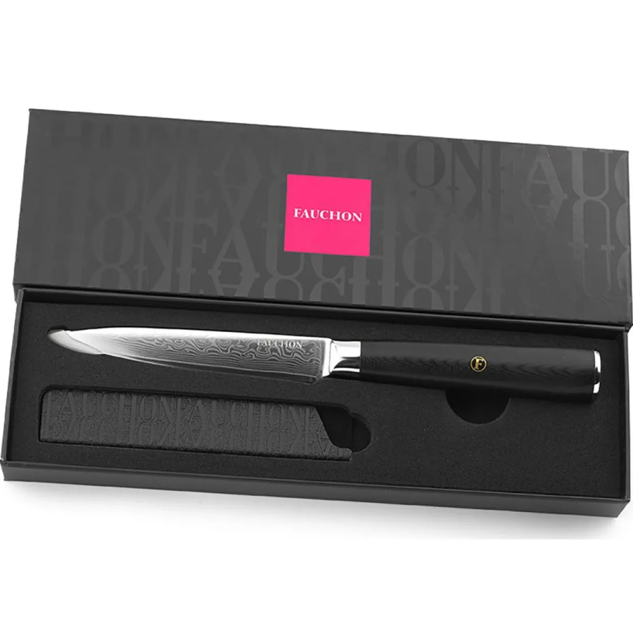 Couteau utilitaire Damas noir - 23 cm-Fauchon New