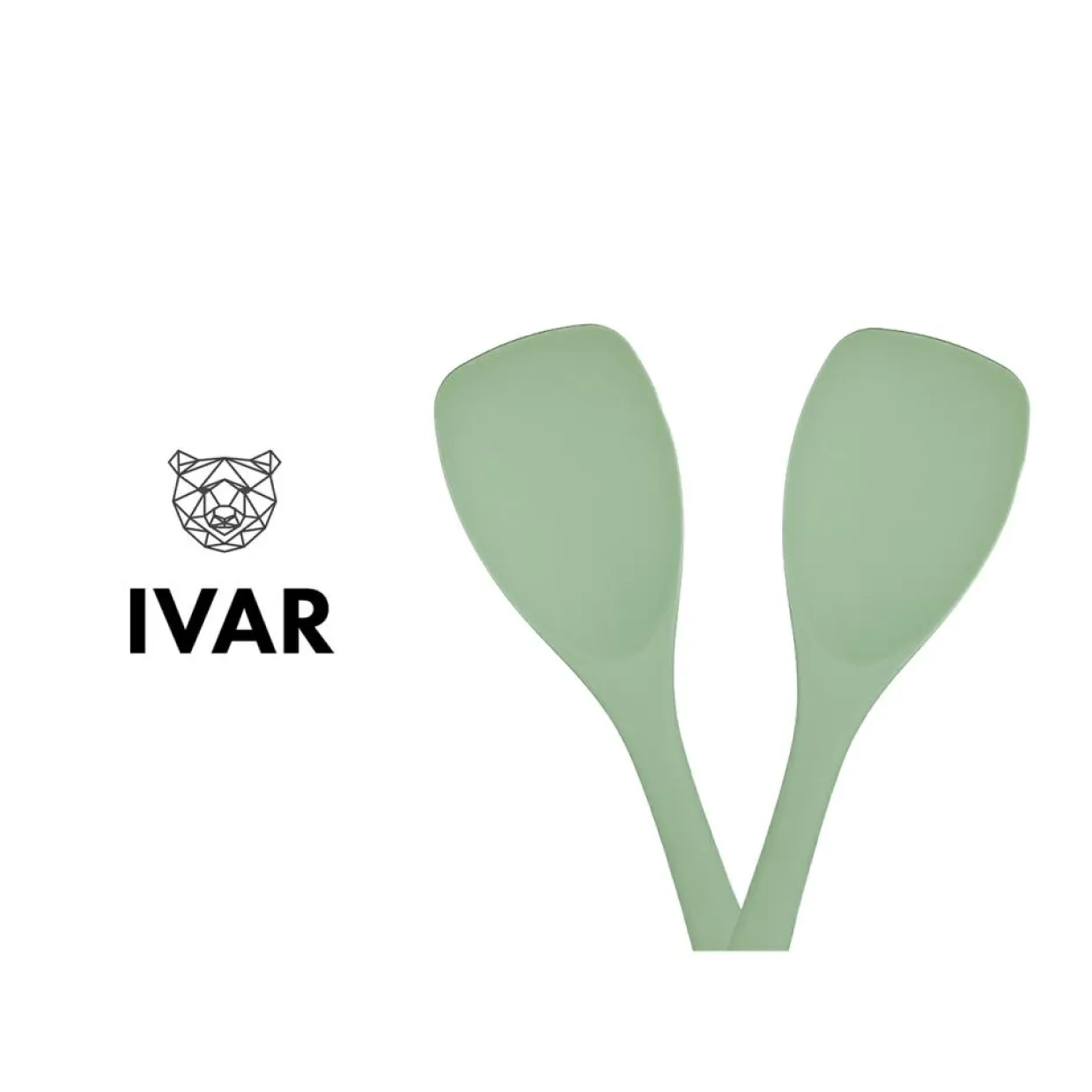 Bjorn Couverts De Table^Couverts à salade en silicone IVAR vert pâle