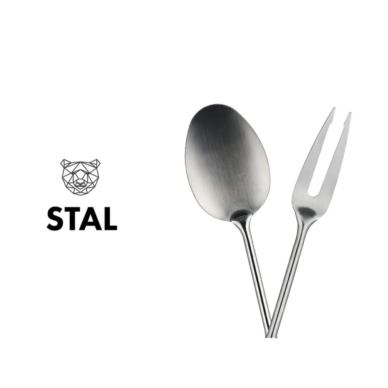 Bjorn Couverts De Table^Couverts à salade et barbecue en acier inoxydable STAL inox