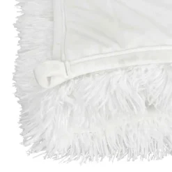 Sensly Couvertures^Couverture pondérée fausse fourrure blanche - 153x0x203 cm