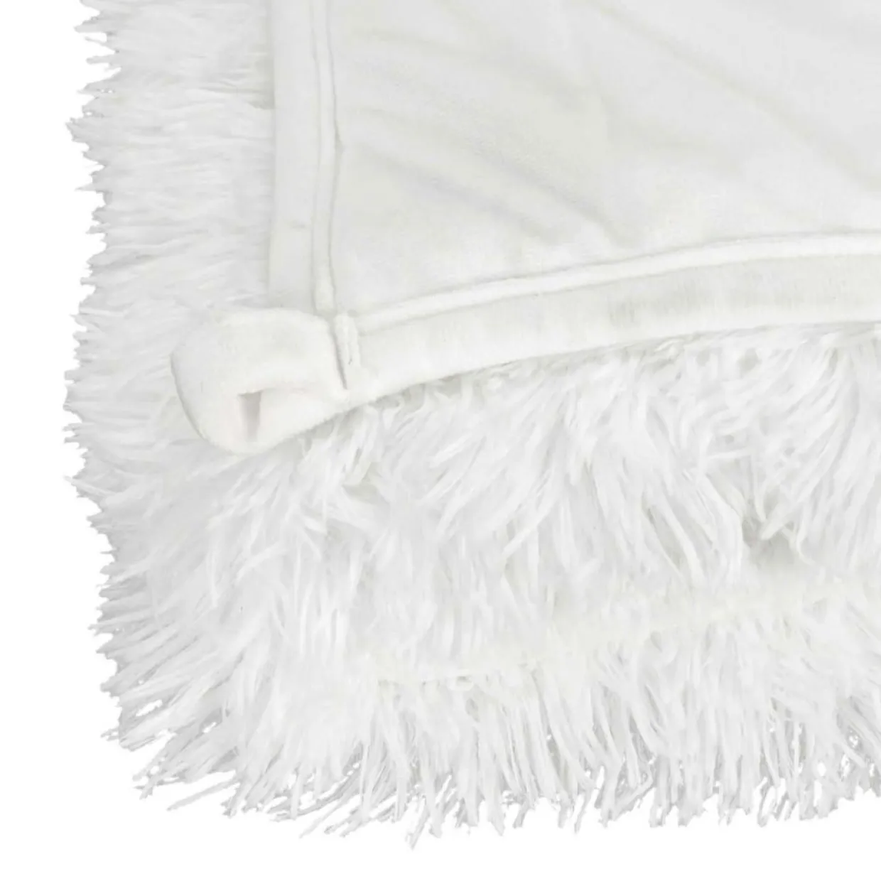 Sensly Couvertures^Couverture pondérée fausse fourrure blanche - 153x0x203 cm