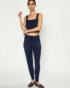 Crop top Jeanne bleu marine-Huit