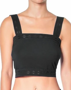 Crop top Jeanne noir-Huit Clearance